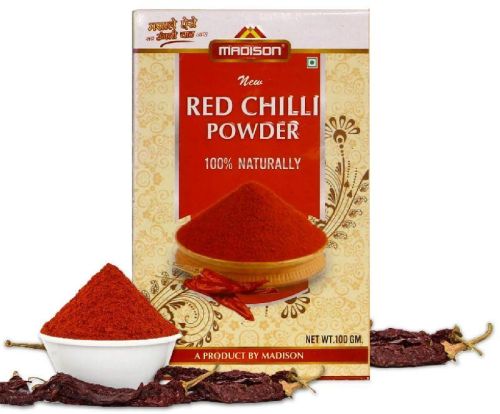 Madison Red Chilli Powder, Packaging Type : Plastic Pouch, Plastic Packet, Plastic Box