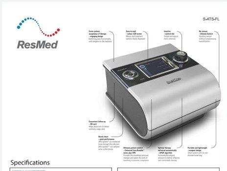 Elecric 100-1000kg Resmed Automatic CPAP Machine, Certification : CE Certified, ISO 9001:2008