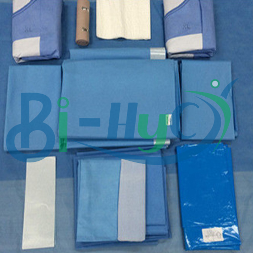 Non-Woven Endoscopic Drape Kit, For Gynecology, Pattern : Plain