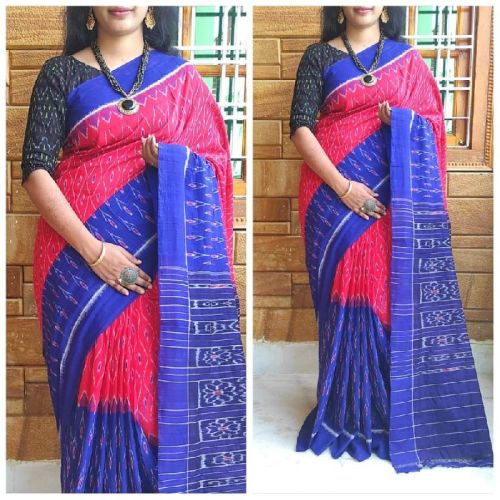 Linen Digital Ikkat Print Saree, For Easy Wash, Dry Cleaning, Anti-Wrinkle, Shrink-Resistant, Width : 5.5 Meter