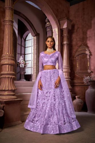 Net Lehenga With Canvas Attached, Age Group : 18-32