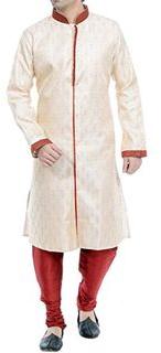 Cotton Embroidered Mens Sherwani, Technics : Handloom