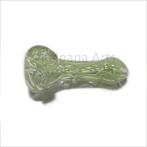 Inside Slim Color Heavy Glass Hand Smoking Pipe