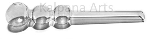 Plain Clear Glass Oil Burner Pipe With Three Balls