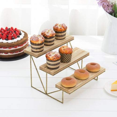 Stair Case Style Metal Cake Stand, For Exhibition Display, Hotel, Mall, Office, Shoping Center, Trade Fair