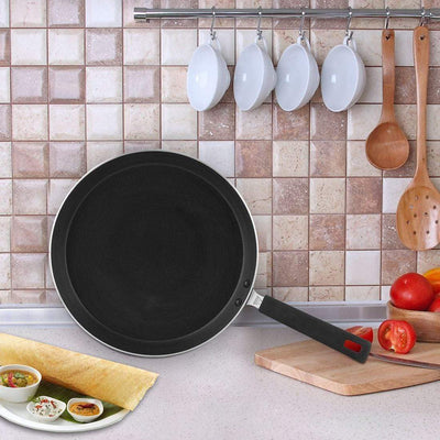 JAGDAMBA Aluminium Dosa Tawa, Color : Black