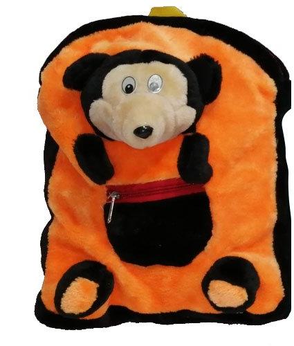 Orange Teddy Bear Kid Bag, Size : 14'12'3.5'