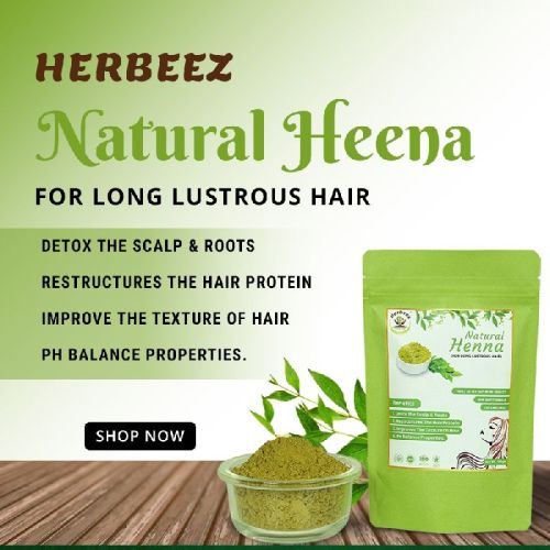 Herbeez Herbal Natural Henna Powder, For Parlour, Personal