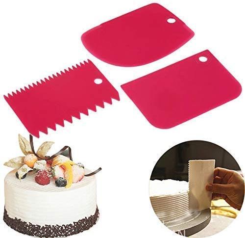 Cake Scraper Set, Size : 12x8.5 cm/4.72x3.35 Inch, 11x7.5 cm/4.33x2.95 Inch, 12x8 cm/4.72x3.15 Inch