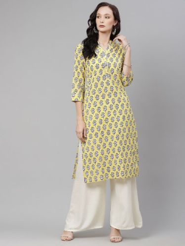 Divena Cambric Kurti With Palazzo