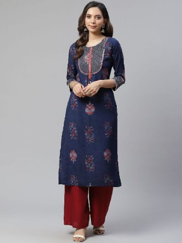 Plain Ethnic Kurti, Size : M, S, XL, XXL