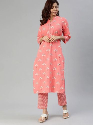 3/4th Sleeve Trendy Kurti Pant Set