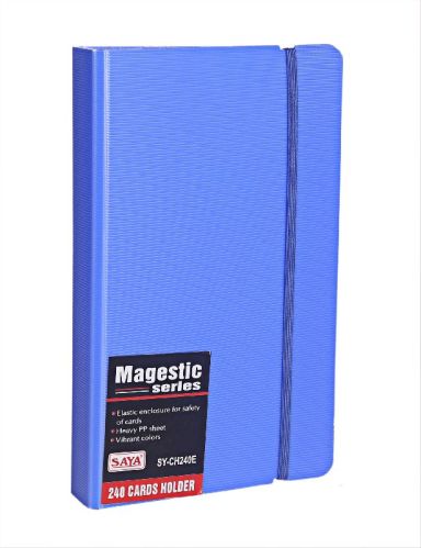 Saya Elastic Closure Card Holder-240 Cards, Packaging Type : Wooden Box