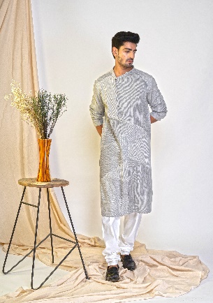 Mens Stone Grey Kurta