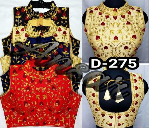 Ansar Creation Phantom Silk Readymade Sleeveless Blouse, Technics : Embroidered