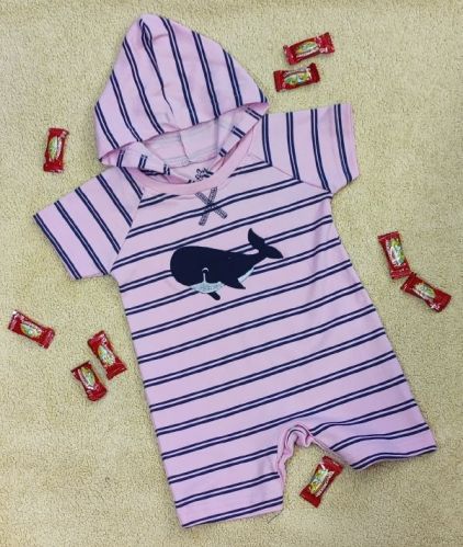 Striped 100% Cotton FLGSR01 Kids Short Romper, Gender : Unisex