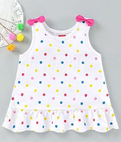 Printed 100% Cotton FLGSS 010 Girls Top, Technics : Machine Made