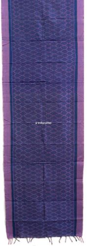 Navy Blue Contemporary Odisha Handloom Silk Stole