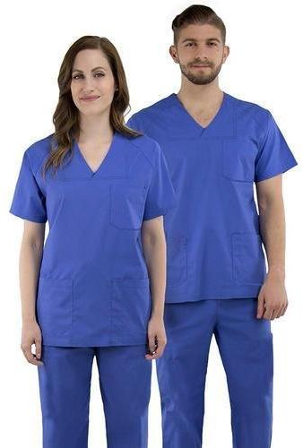 Half Sleeves Cotton Doctor Scrub Suit, For Clinical, Hospital, Size : M