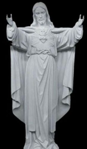 Polished Printed Marble Lord Jesus Statue, Packaging Type : Wooden Box