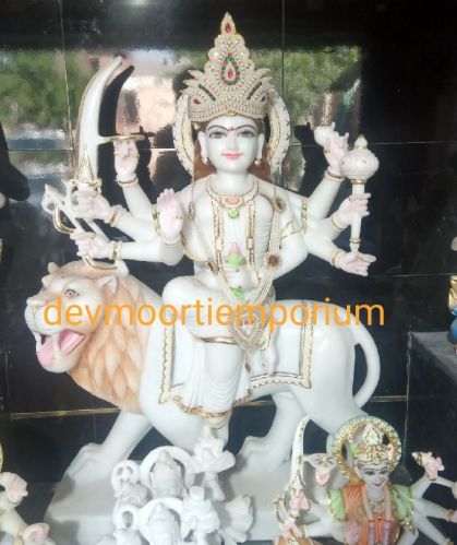 Marble Maa Durga Statue, Size : 2 Feet