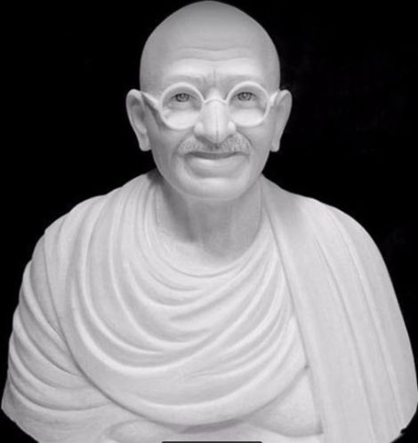 Powder Coated Marble Mahatma Gandhi Statue, Packaging Type : Cardboard Box