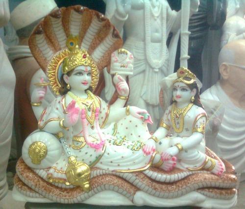 Marble Vishnu Laxmi Shesh Saiya Statue, Size In Feet : 3X2 Feet
