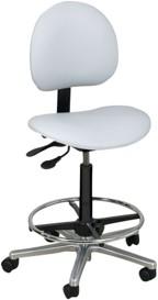 Stainless Steel Backrest Stool, Feature : Pneumatic Height Adjustment