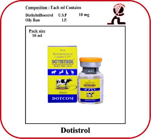 DIETHYLSTILBESTROL INJECTION (DOTISTROL), For Veterinary Use, Packaging Type : Clear Vial