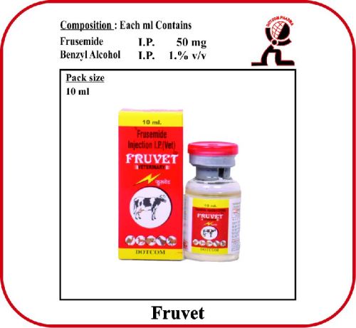 FUROSEMIDE INJECTION FRUVET, For Veterinary Use, Packaging Type : Glass Bottle