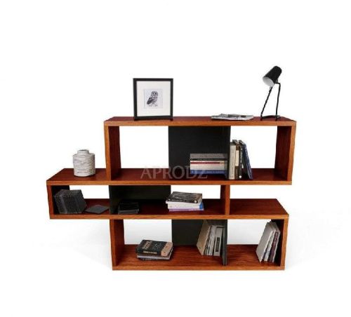 Solid Wood(Mango) Bookcase, Color : Light Teak, White