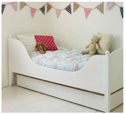 Single Size Bed With Drawers, Color : White