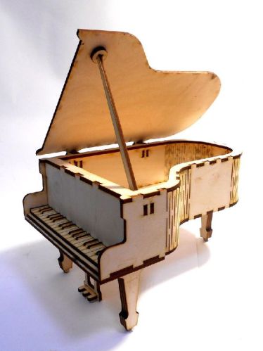 Laser Cut Wooden Toy Piano, For Playing, Color : Multicolor