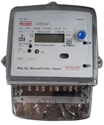 3 Phase Energy Meter, Certification : IS-13779