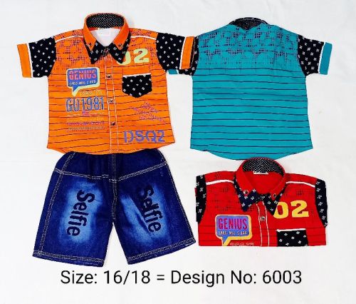 Cotton Fabric Kids Boy Baba Suit, For Garments, Packaging Type : Packet