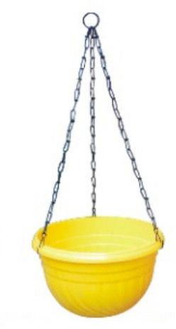 Round Plastic Polished Decor Hanging Pots, For Decorating Flower, Style : Modern