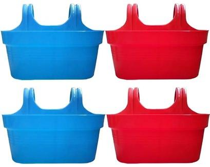 Rectangular Coated Plastic Glory Wall Pots, For Decoration, Pattern : Plain