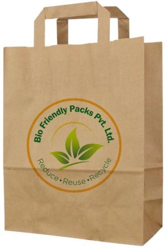 Flat Handle Paper Bags, For Shopping, Feature : Good Quality, Light Weight