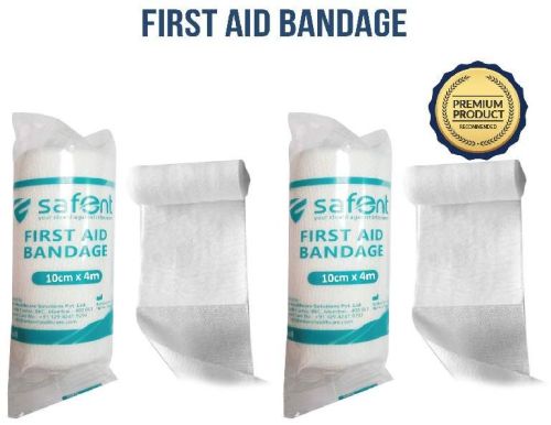 Cotton Safent First Aid Bandage, For Clinical, Hospital, Personal, Feature : Skin Friendly, Washable