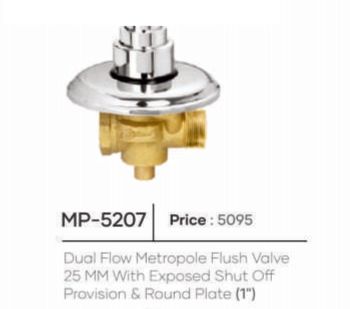 Dual Flow Metropole Flush Valve, For Water Fitting, Feature : Casting Approved, Durable, Investment Casting