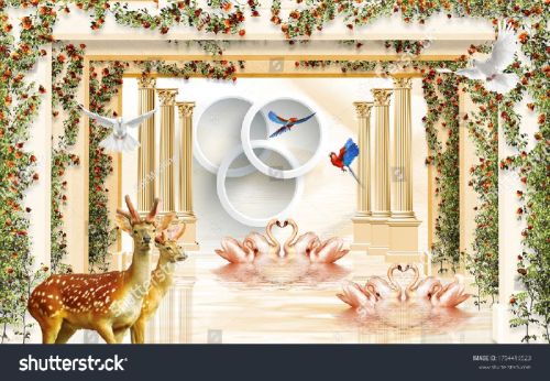 Non Woven CUSTOMIZE WALLPAPER, Color : Black, Blue, Creamy, Golden, Green, Pink, Red, White, Yellow