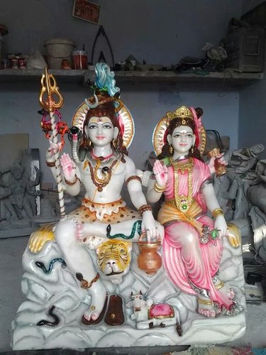 36 Inch Marble Shiv Parivar Statue