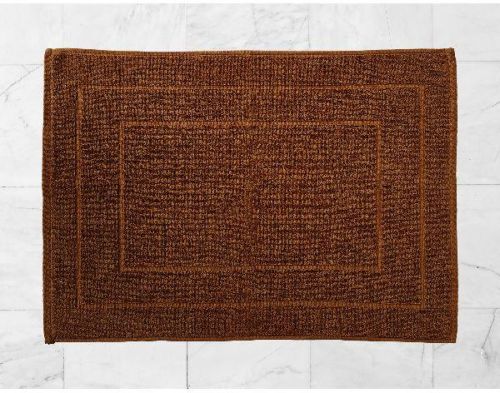 Rekhas Terry Cotton Bathroom Mat - Hotel & Spa Bathmat - Towel Mat & Bath Rug - 690 GSM - Brown