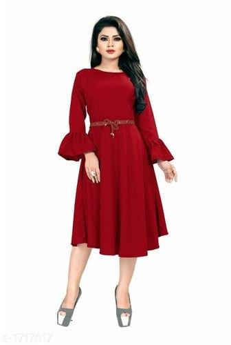 Plain Ladies One Piece Dress, Occasion : Party Wear