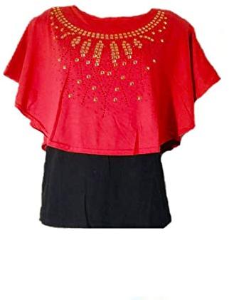 Embroidered Cotton Ladies Umbrella Tops, Technics : Machine Made