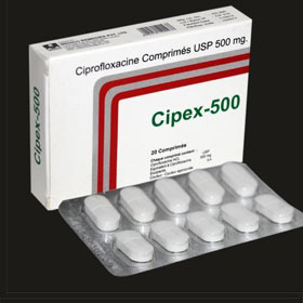Ciprofloxacin Tablets, For Clinical, Packaging Type : Strips