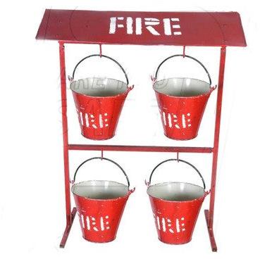 Iron Fire Bucket Stand for Chemical Plant, Safety Industry