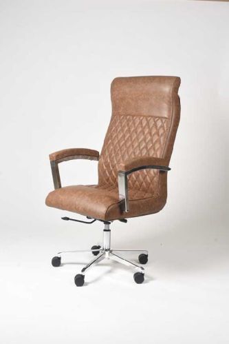 Rectangular Metal Polished REVOLVING CHAIR EC-104, For Office, Style : Modern