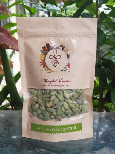 Manjula Ventures Organic Green Cardamom, Packaging Type : Craft Paper