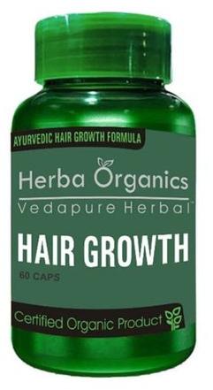 Herba Organics Hair Growth Capsules, Packaging Type : Bottle